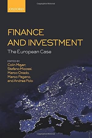 Seller image for Finance and Investment: The European Case for sale by WeBuyBooks