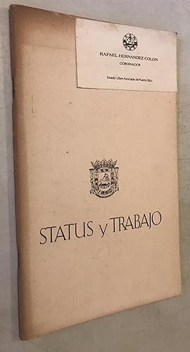Bild des Verkufers fr Status y Trabajo (1975) zum Verkauf von Once Upon A Time