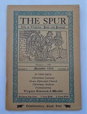 Imagen del vendedor de The Spur (December 1954 - Volume V Number IX): Life in Virginia - Past and Present (Digest Magazine) a la venta por Bloomsbury Books