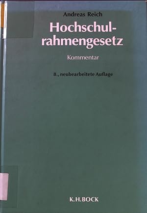 Bild des Verkufers fr Hochschulrahmengesetz : Kommentar. Hochschulrecht des Bundes ; Bd. 2 zum Verkauf von books4less (Versandantiquariat Petra Gros GmbH & Co. KG)