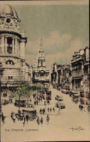 Künstler Ansichtskarte / Postkarte Joseph Pike, London City England, the Strand