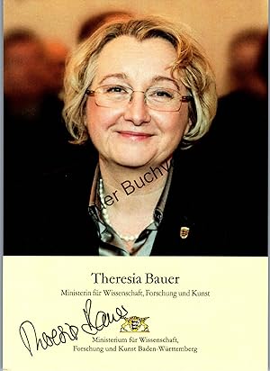 Seller image for Original Autogramm Theresia Bauer Landesministerin Baden-Wrttemberg /// Autogramm Autograph signiert signed signee for sale by Antiquariat im Kaiserviertel | Wimbauer Buchversand