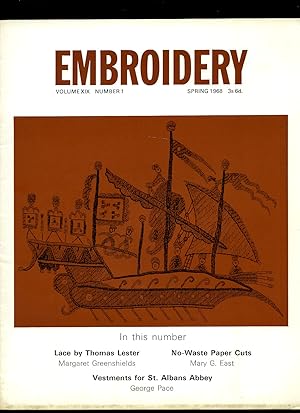 Seller image for Embroidery | The Journal Of The Embroiderers' Guild | Volume XIX No. 1, Spring, 1968 for sale by Little Stour Books PBFA Member