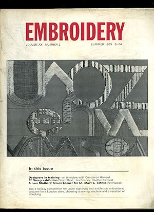 Seller image for Embroidery | The Journal Of The Embroiderers' Guild | Volume XX No. 2, Summer, 1969 for sale by Little Stour Books PBFA Member