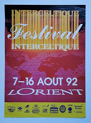 Affiche - FESTIVAL INTERCELTIQUE de LORIENT - 1992 - illustrée par H. HENNEQUIN