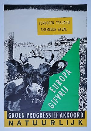 Affiche - EUROPA GIFVRIJ - GROEN PROGRESSIEF AKKOORD - 1984
