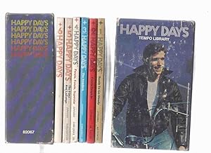Seller image for SIX VOLUMES in SLIPCASE: Happy Days Boxed Set: Ready to go Steady; Fonzie Drops In; The Invaders; Fonzie, Fonzie Superstar; The Fonz and LaZonga; The Bike Tycoon 1, 2, 3, 4, 5, 6 ( Slipcased / Box / Boxed Set ) for sale by Leonard Shoup