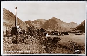 Glencoe Postcard Scotland Macdonald Monument Real Photo 1939