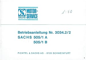Immagine del venditore per Fichtel + Sachs 505/1 A, 505/1 B - Bedienungsanleitung venduto da Sammlerantiquariat