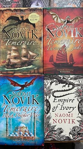 Imagen del vendedor de Temeraire, Throne of Jade, Black Powder War, Empire of Ivory. The first four books in the Temeraire series. A set of 4 x signed, numbered, limited /100 UK first editions, first printings. a la venta por Signed and Delivered Books