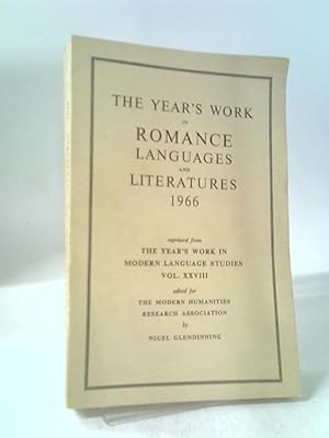 Image du vendeur pour The Year's Work in Romance Languages and Literatures 1966 mis en vente par World of Rare Books