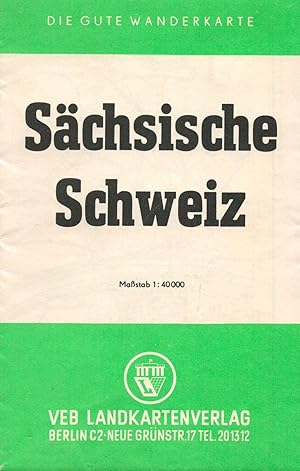 Bild des Verkufers fr Die Gute Wanderkarte. Schsische Schweiz. Mastab 1 : 40 000 zum Verkauf von Antiquariat Kastanienhof