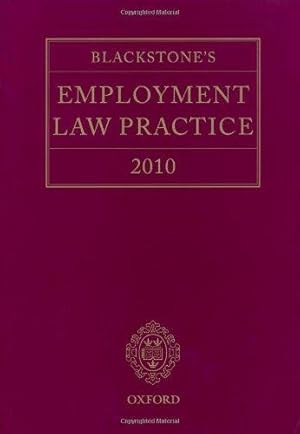 Immagine del venditore per Blackstone's Employment Law Practice 2010 venduto da WeBuyBooks