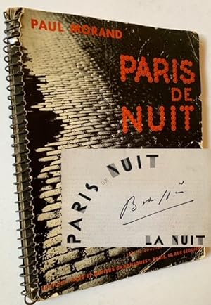 Seller image for Paris de Nuit: 60 Photos Inedites de Brassai (Signed by Brassai) for sale by APPLEDORE BOOKS, ABAA