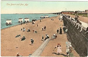 Ayr Vintage Postcard Scotland The Beach & Pier