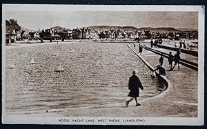 Llandudno Wales Postcard Model Yacht Lake Vintage View