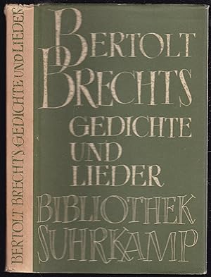 Seller image for Gedichte und Lieder. Auswahl von Peter Suhrkamp. for sale by Graphem. Kunst- und Buchantiquariat