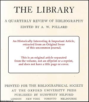 Sources of Early English Paper-Supply. An original article from the Library, a Quarterly Review o...