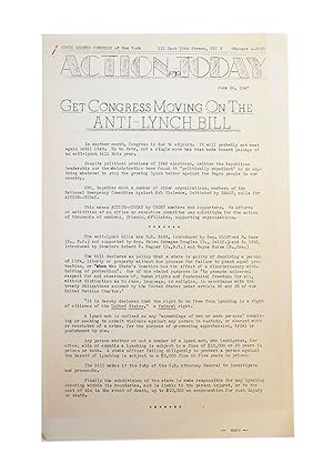 Seller image for Action For Anti-Lynching Bill, 1947 for sale by Max Rambod Inc