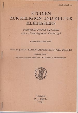 Notizen zur historischen Geographie von Pontos. [Aus: Studien zur Religion und Kultur Kleinasiens...