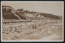 Boscombe Beach Postcard Vintage 1950