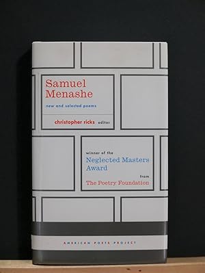 Bild des Verkufers fr Samuel Menashe: New and Selected Poems zum Verkauf von Tree Frog Fine Books and Graphic Arts