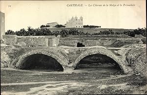 Seller image for Ansichtskarte / Postkarte Carthage Karthago Tunesien, Anciennes Citernes de la Malga et la Basilique Primatiale for sale by akpool GmbH