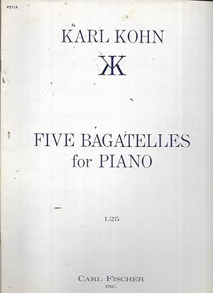 Immagine del venditore per Five Bagatelles for Piano venduto da Bookfeathers, LLC