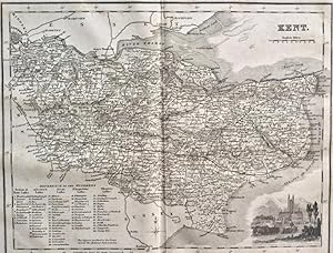 ORIGINAL 19th CENTURY MAP OF KENT