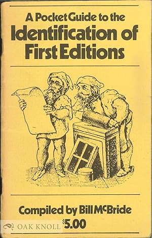 Seller image for POCKET GUIDE TO THE IDENTIFICATION OF FIRST EDITIONS for sale by Oak Knoll Books, ABAA, ILAB