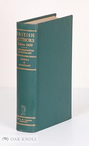 Seller image for BRITISH AUTHORS BEFORE 1800, A BIOGRAPHICAL DICITIONARY for sale by Oak Knoll Books, ABAA, ILAB