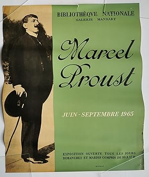 Affiche - Marcel PROUST Galerie Mansart de la Bibliothèque Nationale juin-septembre 1965