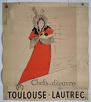 Affiche ORIGINALE - Chefs d'Oeuvre de TOULOUSE LAUTREC 1958