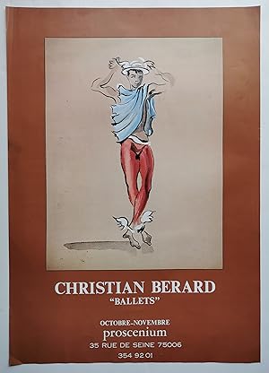 Affiche CHRISTIAN BERARD "Ballets" octobre-novembre Proscenium - Paris - 1990