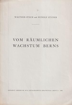 Seller image for Vom rumlichen Wachstum Berns for sale by Clivia Mueller