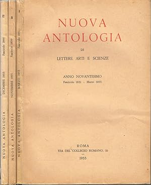 Nuova Antologia di lettere, Arti e Scienze - Fascicolo 1851, marzo; Fascicolo 1859, novembre, Fas...