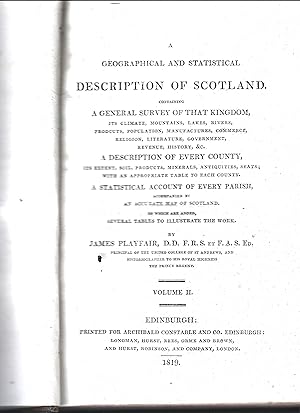 Image du vendeur pour A Geographical and Statistical Description of Scotland (2 Volume set) mis en vente par Salusbury Books