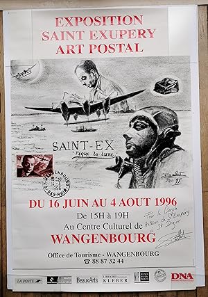 Affiche EXPOSITION SAINT EXUPÉRY Art Postal - WANGENBOURG 1996