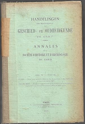 Notes pour servir à l'Histoire des Iconoclastes et des Calvinistes à GAND 1566 - ANNALES du CERCL...