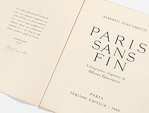 Paris sans fin. Lithographies originales de Alberto Giacometti