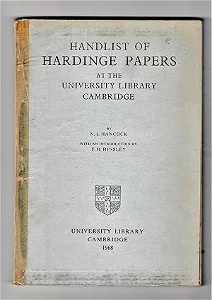 Handlist of Hardinge Papers