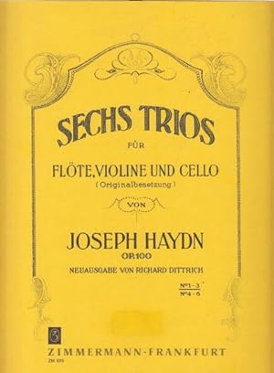 Trios for Flute, Violin and Cello Op.100 Nos.1 - 3 Set of Parts