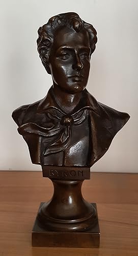 Bronze bust of English romantic poet Lord George Gordon Byron [1788-1824].