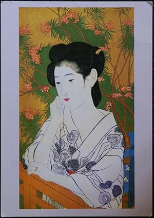 Imagen del vendedor de Goyo Hashiguchi Artist (1880-1921) Young Woman On A Veranda a la venta por Postcard Anoraks