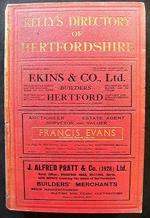 KELLY'S DIRECTORY OF HERTFORDSHIRE (With Coloured Map). 1929