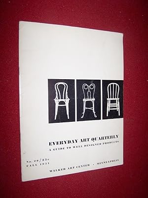 Seller image for EVERYDAY ART QUARTERLY - Number 20. Fall 1951 A Guide to Well Designed Products for sale by Antiquarian Bookshop
