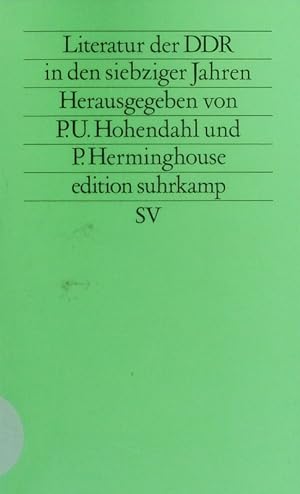 Bild des Verkufers fr Literatur der DDR in den siebziger Jahren. zum Verkauf von Antiquariat Bookfarm