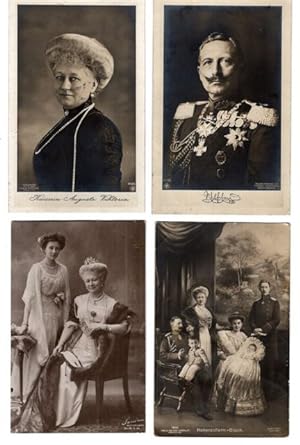 Postkarten von Kaiserin Auguste Victoria, Kaiser Wilhelm II., und Familie,