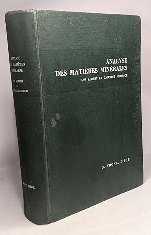 Analyse des matières minérales - 4e édition entièrement revue et mise à jour