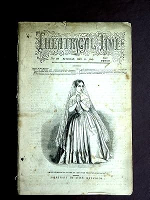 Immagine del venditore per Theatrical Times, No 132. November 11 1848. Lead Article & Picture - Memoir of Miss Jane Louisa Reynolds Weekly Magazine. cover pic is as Agnes in Lavater the Physiognomist. venduto da Tony Hutchinson